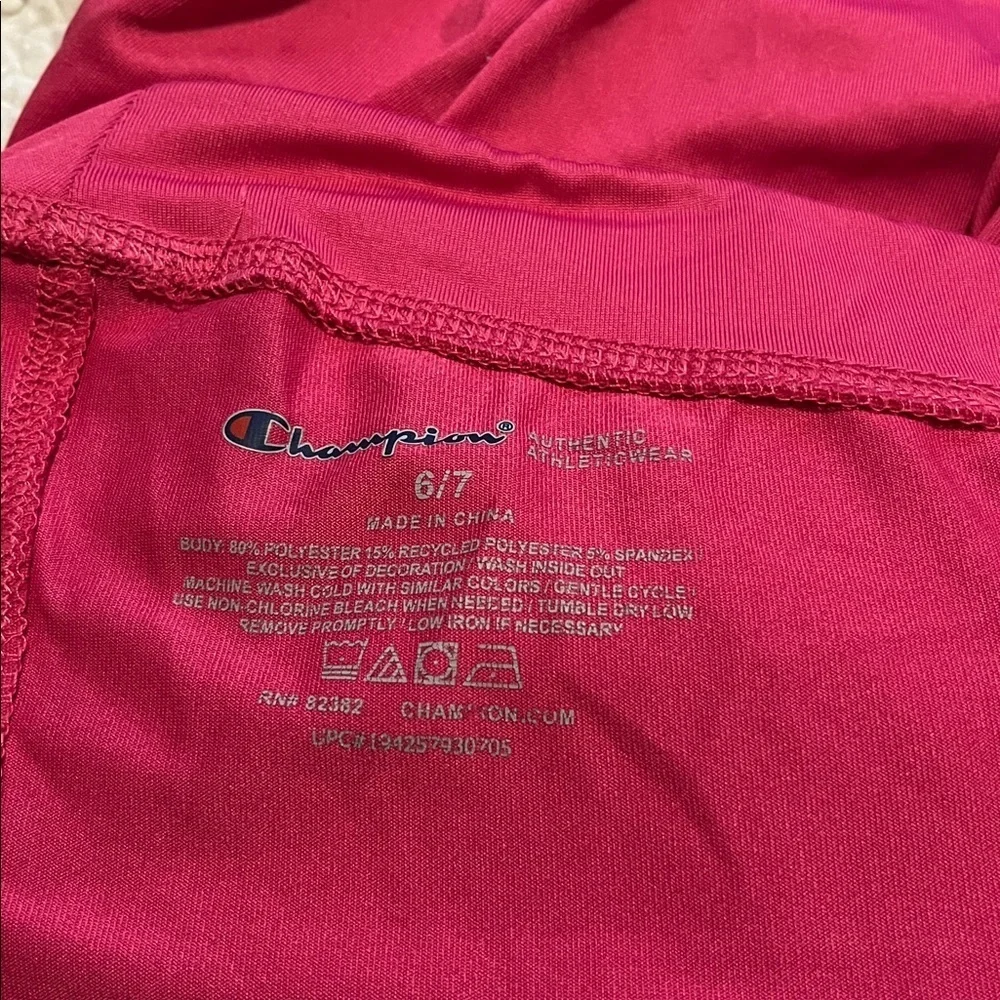 Champion Kids' Vivid Pink, purple, and black Leggings